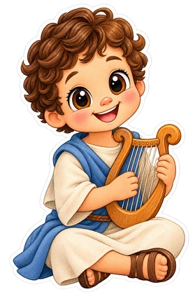 Pequeno Davi com Harpa